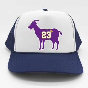 King LA Bron The Goat 23 Basketball Trucker Hat