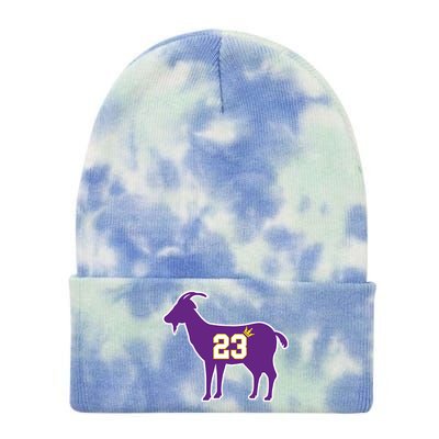 King LA Bron The Goat 23 Basketball Tie Dye 12in Knit Beanie