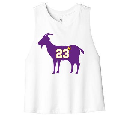 King LA Bron The Goat 23 Basketball Women's Racerback Cropped Tank