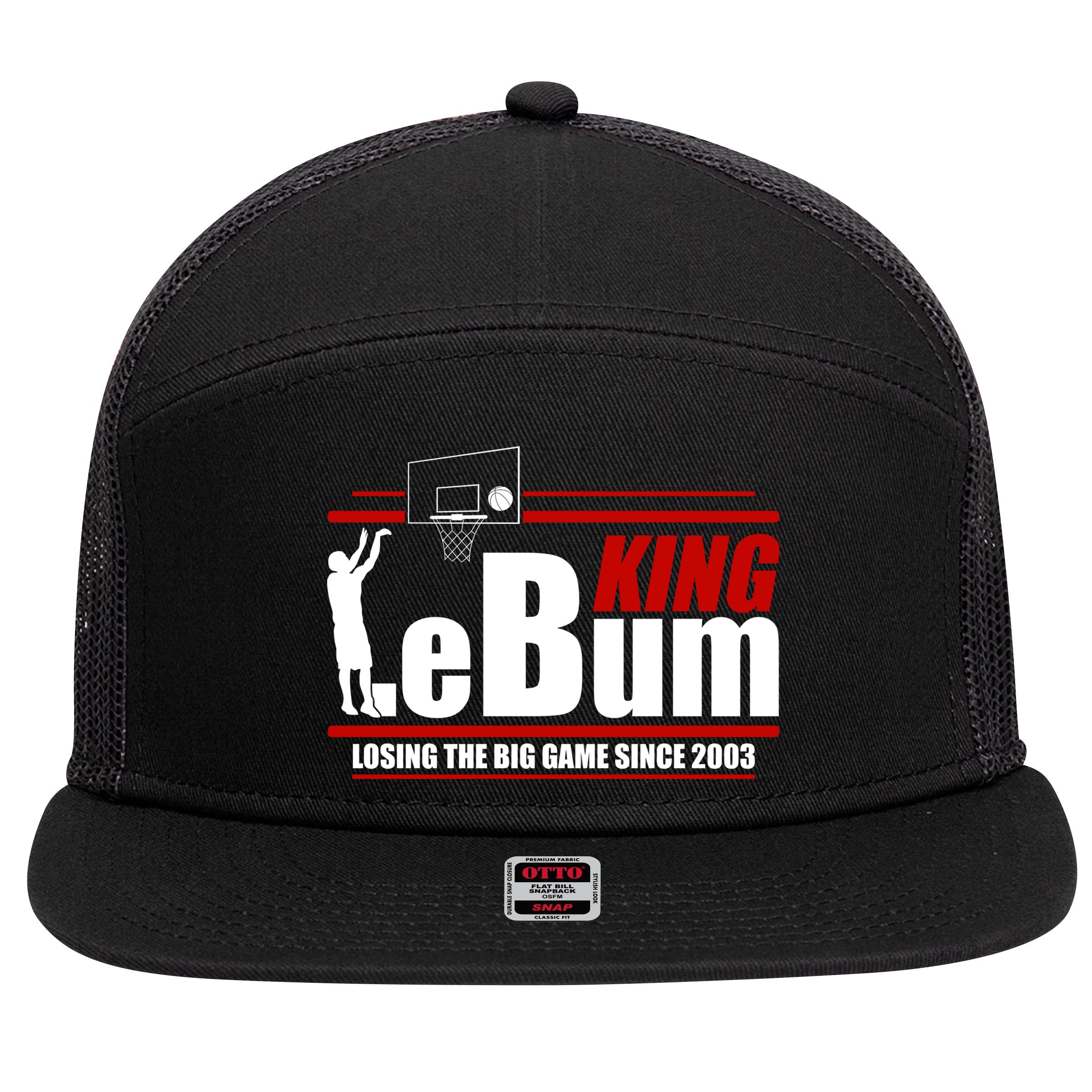 King LeBum Losing The Big Game Since 2003 7 Panel Mesh Trucker Snapback Hat