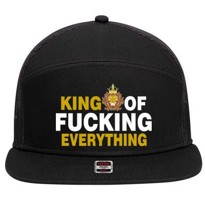 King Of Fucking Everything 7 Panel Mesh Trucker Snapback Hat