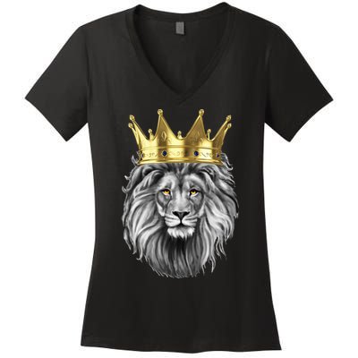 King Of Lions Women's V-Neck T-Shirt