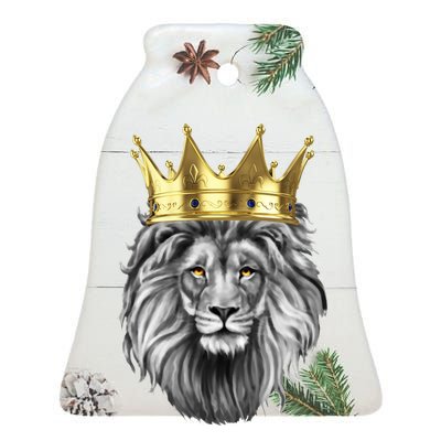 King Of Lions Ceramic Bell Ornament