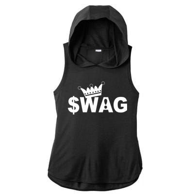 King Of Swag Ladies PosiCharge Tri-Blend Wicking Draft Hoodie Tank