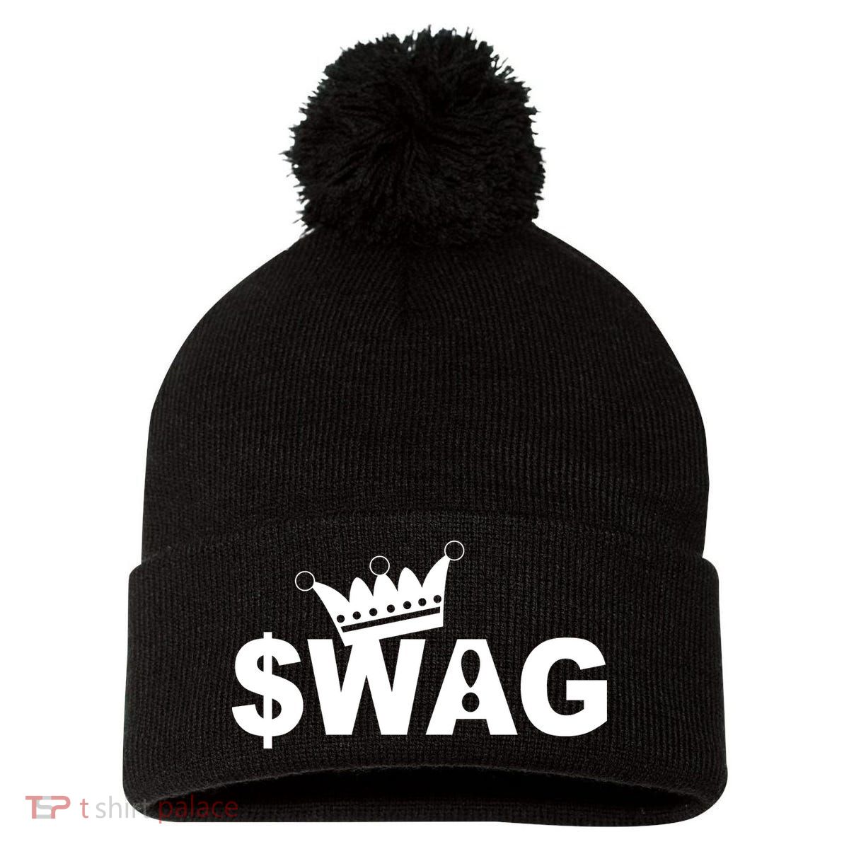King Of Swag Pom Pom 12in Knit Beanie