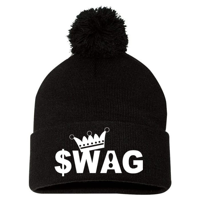 King Of Swag Pom Pom 12in Knit Beanie