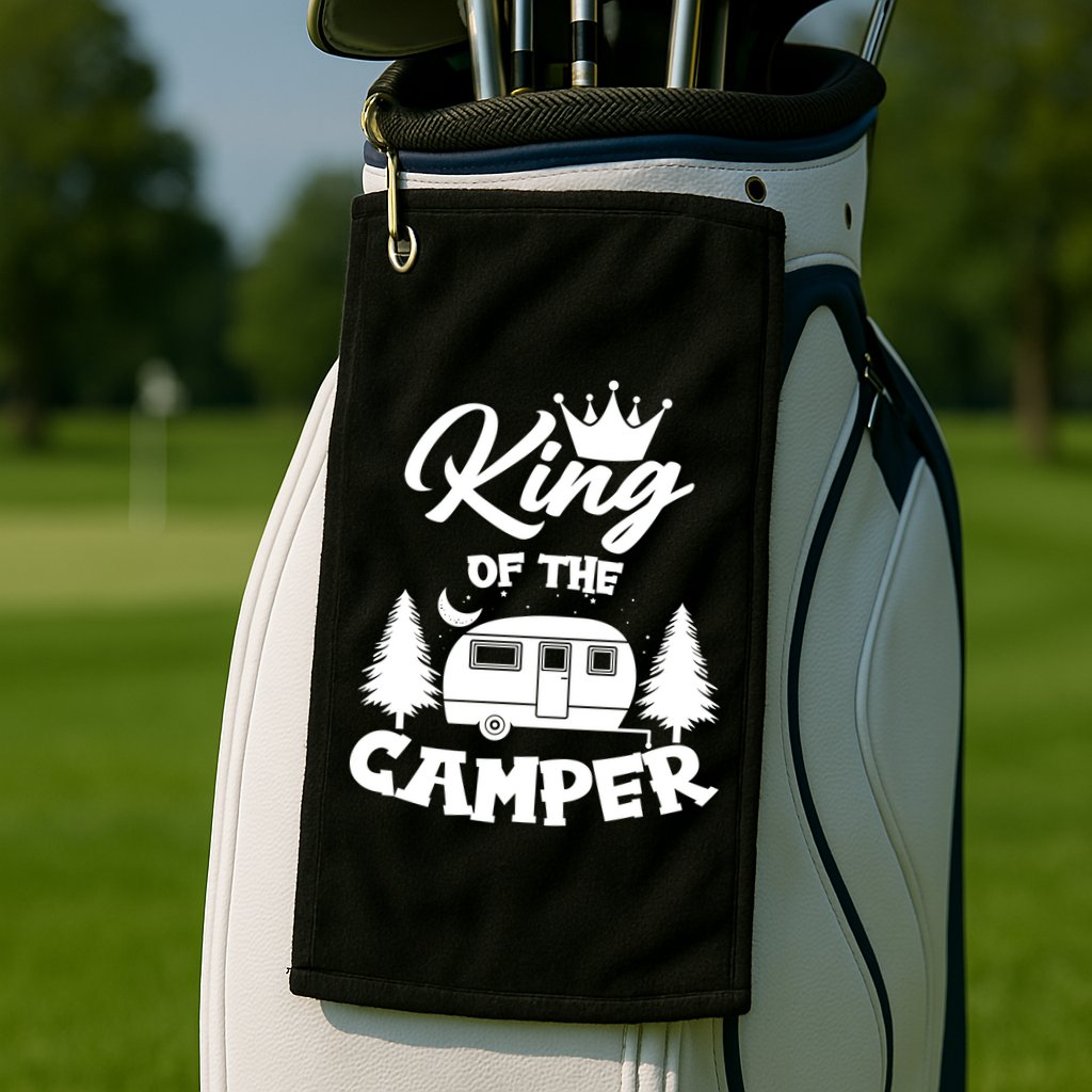 King Of The Camper Golf Towel