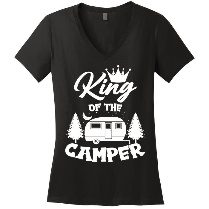 King Of The Camper Women's V-Neck T-Shirt