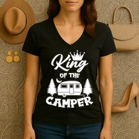 King Of The Camper Women's V-Neck T-Shirt