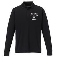 King Of The Grill Performance Long Sleeve Polo