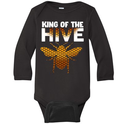 King Of The Hive Baby Long Sleeve Bodysuit