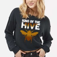 King Of The Hive Cropped Pullover Crew