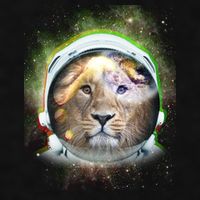 King Of The Universe Lion Space Astronaut Helmet Ladies PosiCharge Tri-Blend Wicking Tank