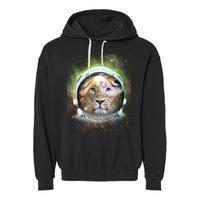 King Of The Universe Lion Space Astronaut Helmet Garment-Dyed Fleece Hoodie