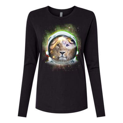 King Of The Universe Lion Space Astronaut Helmet Womens Cotton Relaxed Long Sleeve T-Shirt