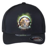 King Of The Universe Lion Space Astronaut Helmet Flexfit Unipanel Trucker Cap
