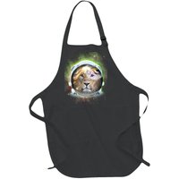 King Of The Universe Lion Space Astronaut Helmet Full-Length Apron With Pockets