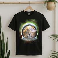 King Of The Universe Lion Space Astronaut Helmet T-Shirt