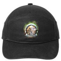 King Of The Universe Lion Space Astronaut Helmet 7-Panel Snapback Hat