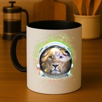 King Of The Universe Lion Space Astronaut Helmet Mug