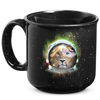 King Of The Universe Lion Space Astronaut Helmet 15oz Campfire Ceramic Mug