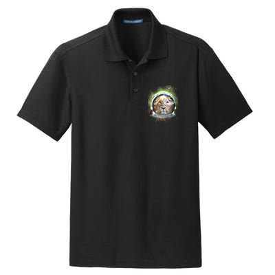 King Of The Universe Lion Space Astronaut Helmet Dry Zone Grid Polo