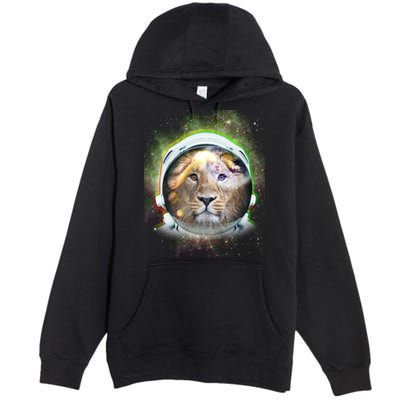 King Of The Universe Lion Space Astronaut Helmet Premium Pullover Hoodie