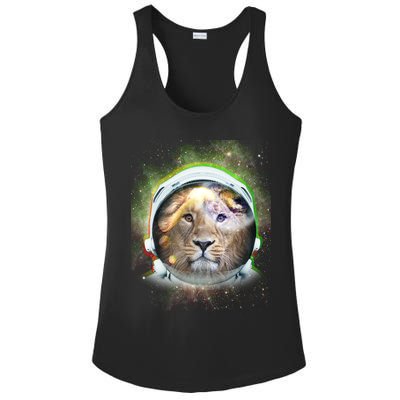 King Of The Universe Lion Space Astronaut Helmet Ladies PosiCharge Competitor Racerback Tank