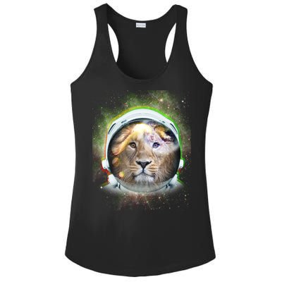 King Of The Universe Lion Space Astronaut Helmet Ladies PosiCharge Competitor Racerback Tank