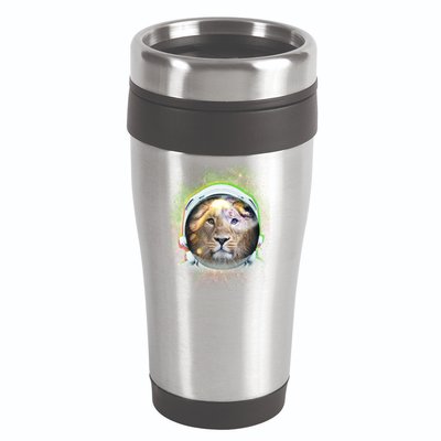 King Of The Universe Lion Space Astronaut Helmet 16oz Travel Tumbler