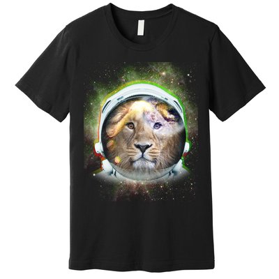 King Of The Universe Lion Space Astronaut Helmet Premium T-Shirt
