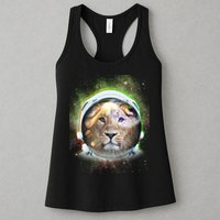King Of The Universe Lion Space Astronaut Helmet Womens Tank Top