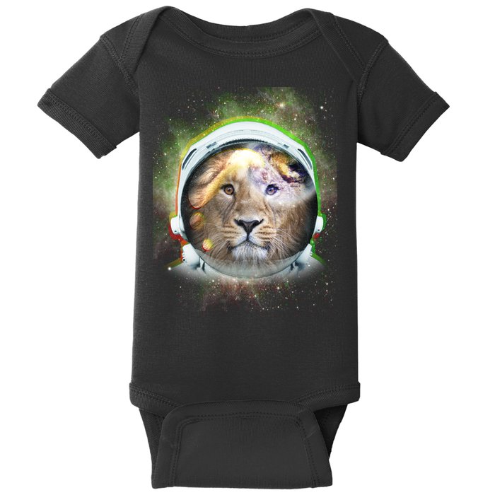 King Of The Universe Lion Space Astronaut Helmet Baby Bodysuit