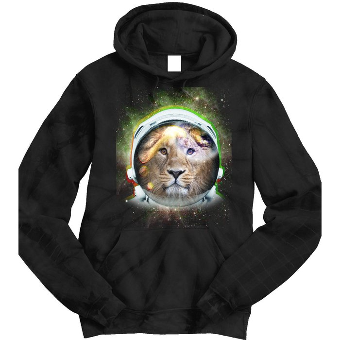 King Of The Universe Lion Space Astronaut Helmet Tie Dye Hoodie