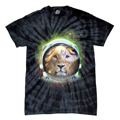 King Of The Universe Lion Space Astronaut Helmet Tie-Dye T-Shirt
