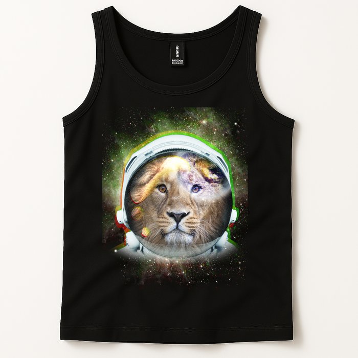 King Of The Universe Lion Space Astronaut Helmet Tank Top