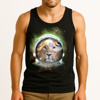 King Of The Universe Lion Space Astronaut Helmet Tank Top