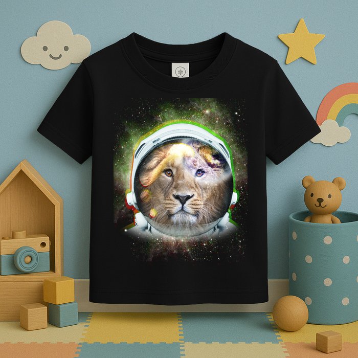 King Of The Universe Lion Space Astronaut Helmet Toddler T-Shirt