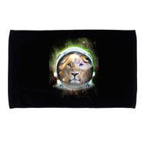 King Of The Universe Lion Space Astronaut Helmet Microfiber Hand Towel