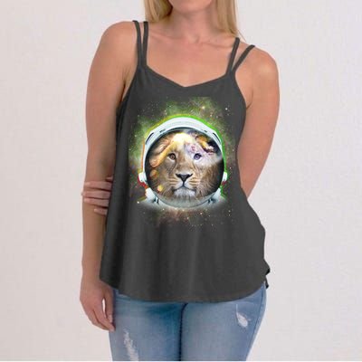 King Of The Universe Lion Space Astronaut Helmet Women's Strappy Tank