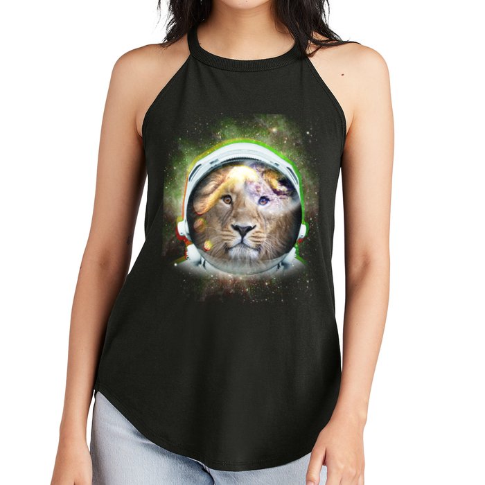 King Of The Universe Lion Space Astronaut Helmet Women's Perfect Tri Rocker Tank