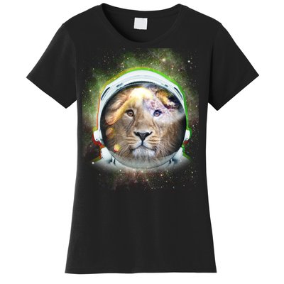 King Of The Universe Lion Space Astronaut Helmet Women's T-Shirt