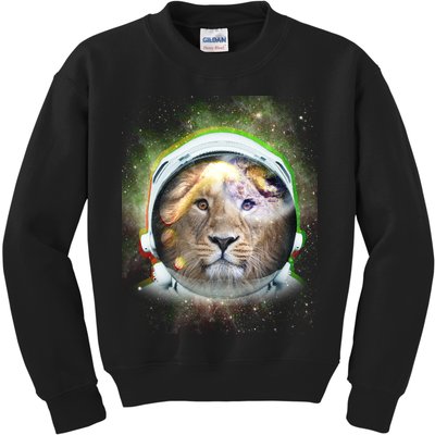 King Of The Universe Lion Space Astronaut Helmet Kids Sweatshirt