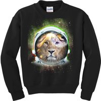 King Of The Universe Lion Space Astronaut Helmet Kids Sweatshirt