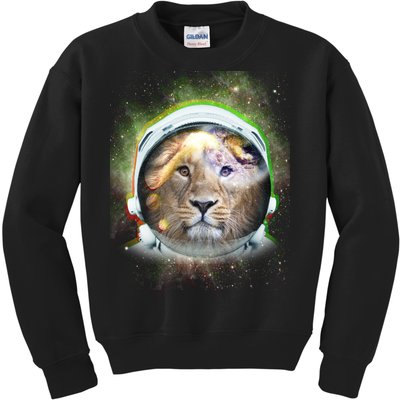 King Of The Universe Lion Space Astronaut Helmet Kids Sweatshirt