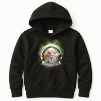 King Of The Universe Lion Space Astronaut Helmet Kids Hoodie