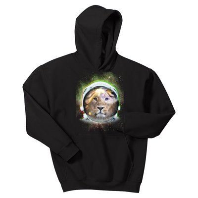 King Of The Universe Lion Space Astronaut Helmet Kids Hoodie