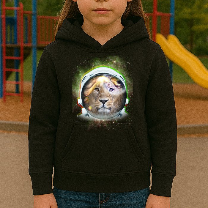 King Of The Universe Lion Space Astronaut Helmet Kids Hoodie
