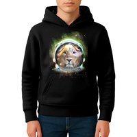 King Of The Universe Lion Space Astronaut Helmet Kids Hoodie