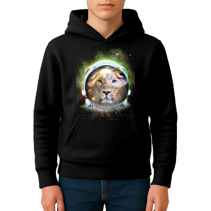 King Of The Universe Lion Space Astronaut Helmet Kids Hoodie